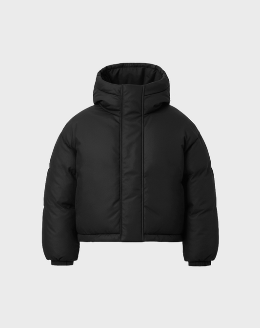 PUFFER JACKET IN JET BLACK